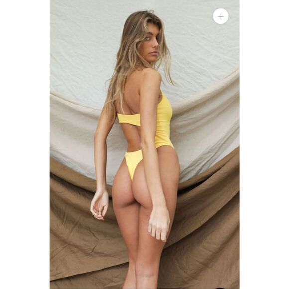 Free People x Toast Swim Sunset Signature Cut Out Ribbed Swimsuit XS - Picture 5 of 14
